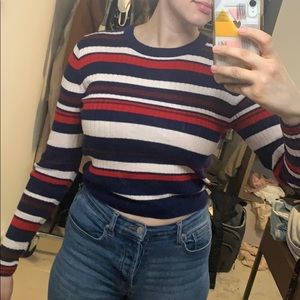 Mossimo striped cropped sweater